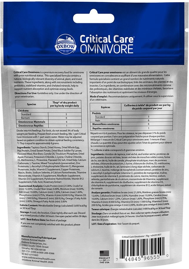 Oxbow Critical Care Omnivore Small-Pet Supplement