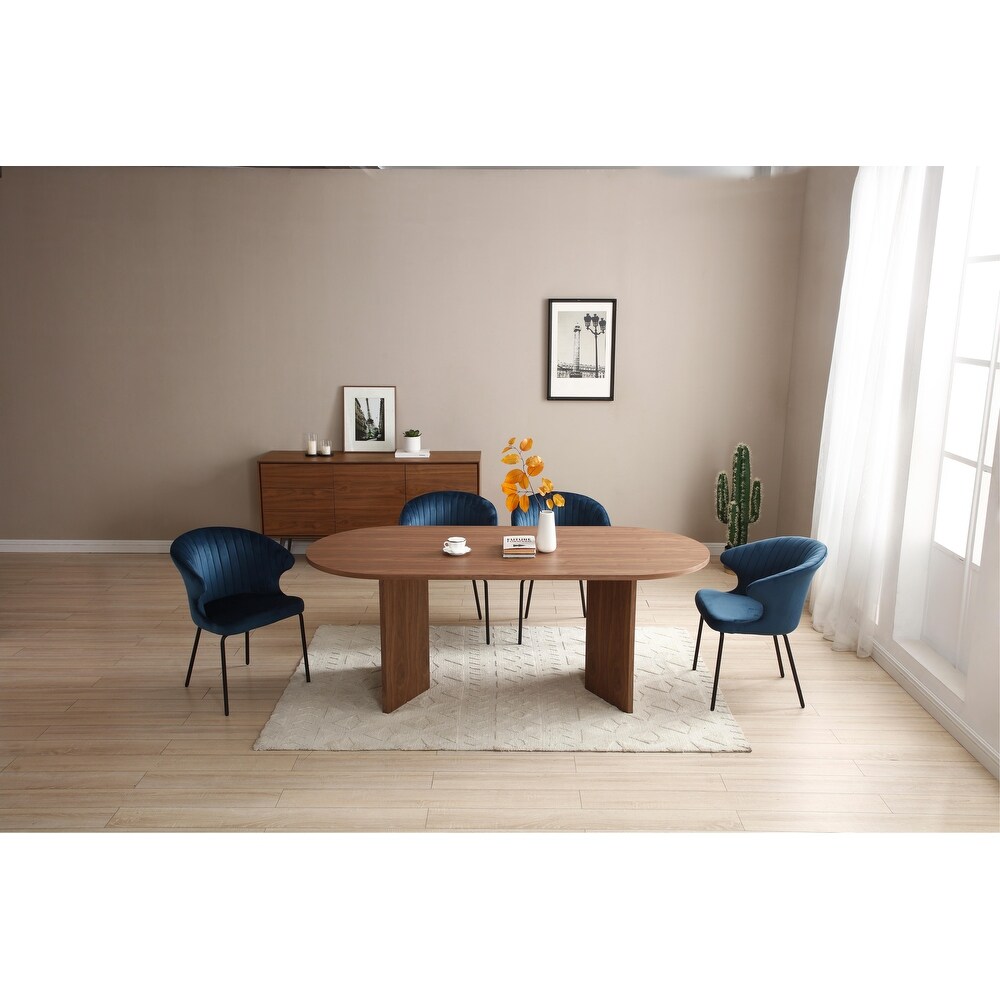 KOSSMAI Oval Wood Long Dining Table 78\