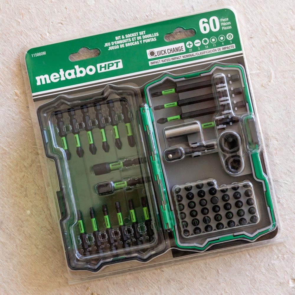 METABO HPT 1/4 Impact Bit and Socket Set 60pc ;