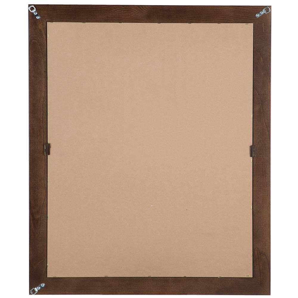 Glacier Bay Glensford 26 in. x 31 in. Single Framed Wall Mirror in Butterscotch GFWM26-BT