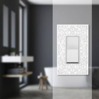 AMERELLE Momfort 1 Gang Rocker Metal Wall Plate - White 73RW