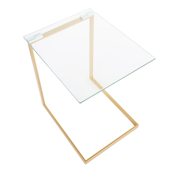 Zenn Contemporary Gold End Table - N/A