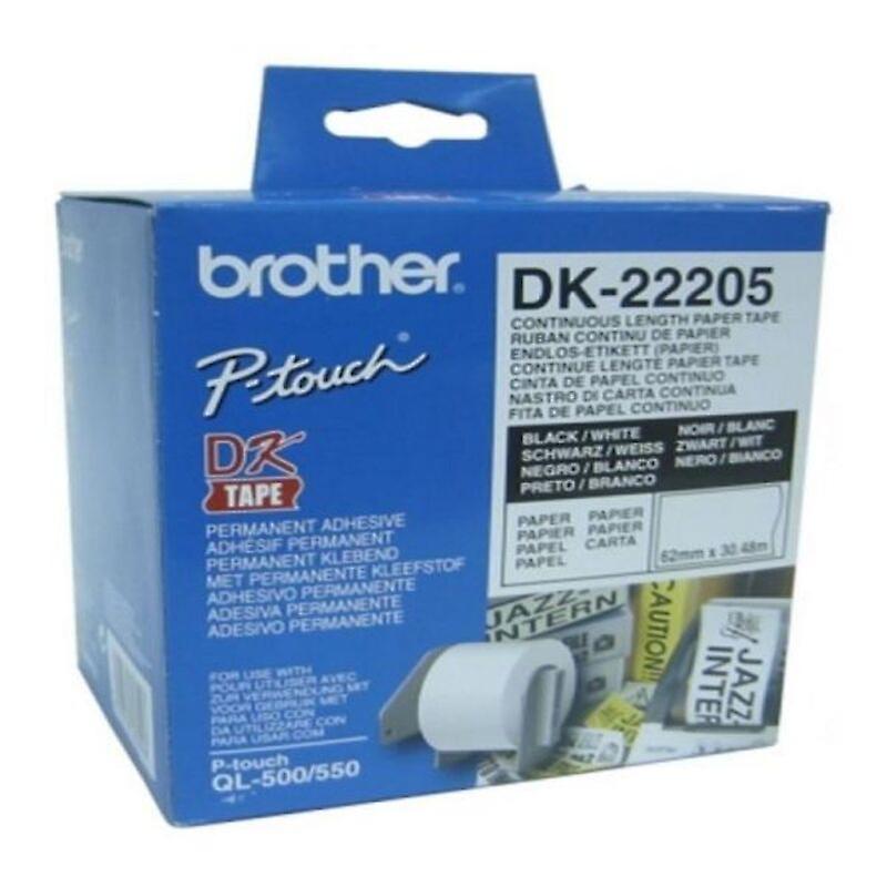 Continuous Paper for Printers Brother DK-22205 White