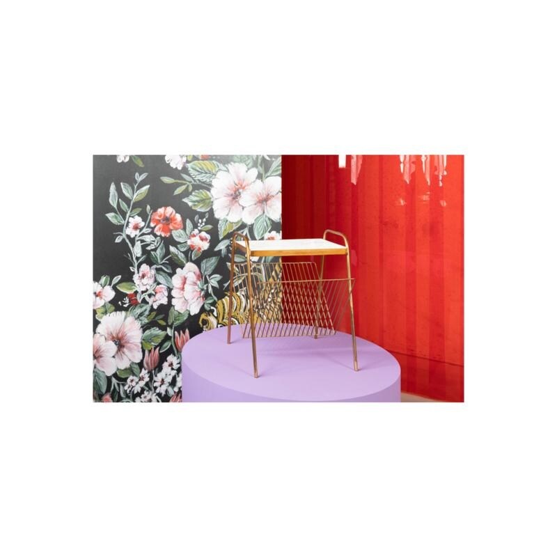 Bold Monkey Keep It Tidy Marble Magazine Holder Side Table