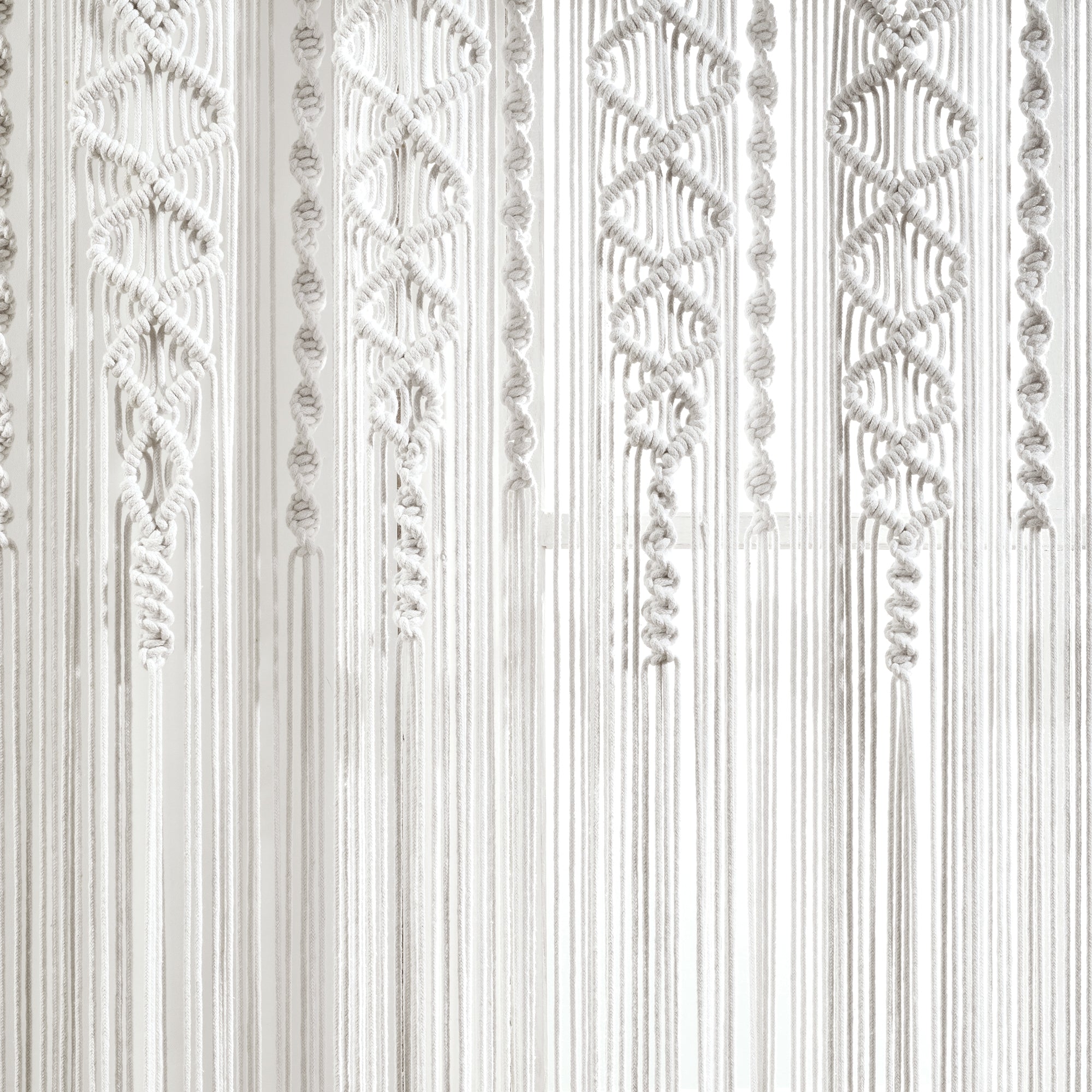 Boho Macrame Textured Cotton Window Curtain