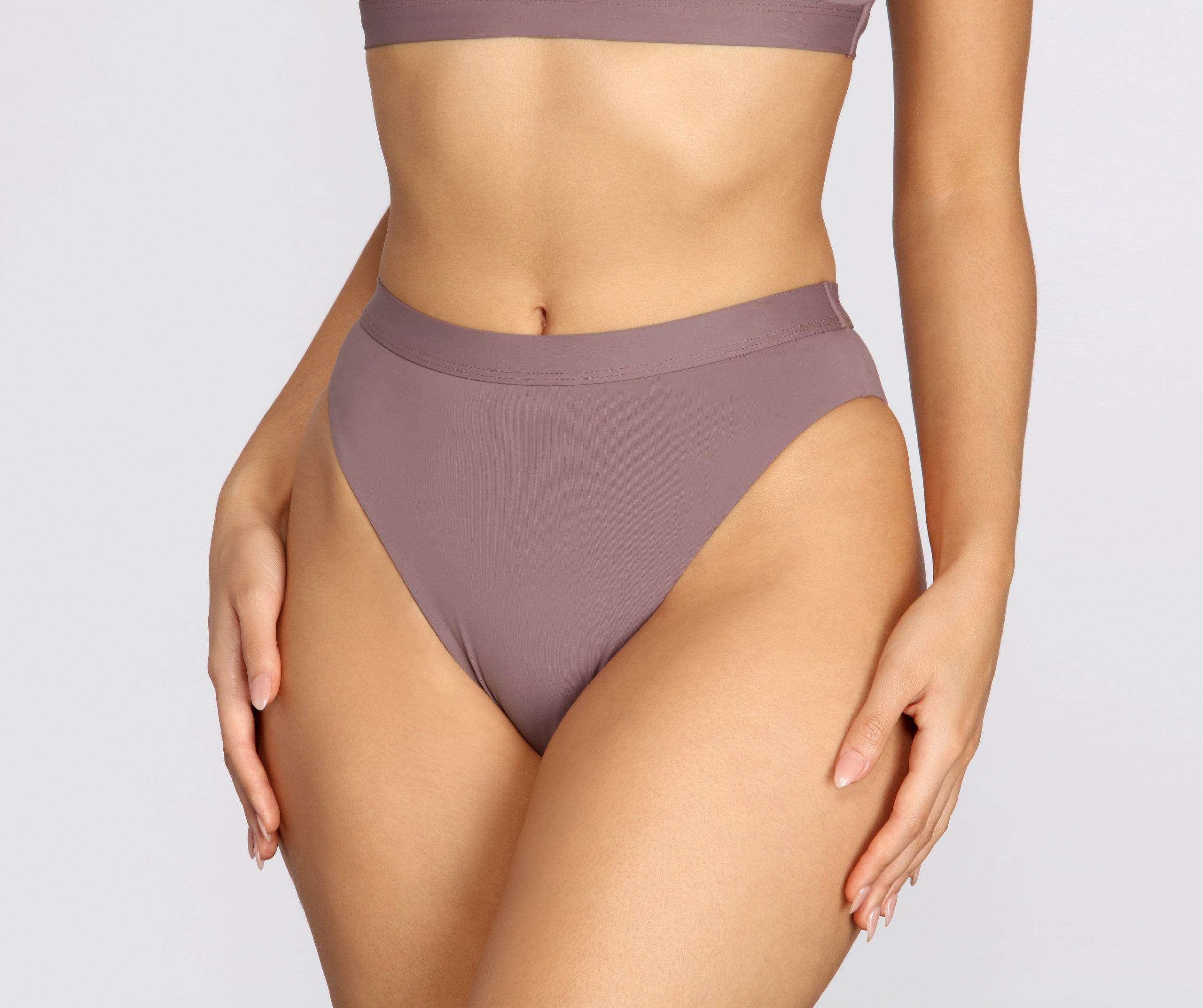 Minimal High Waist Swim Bottoms