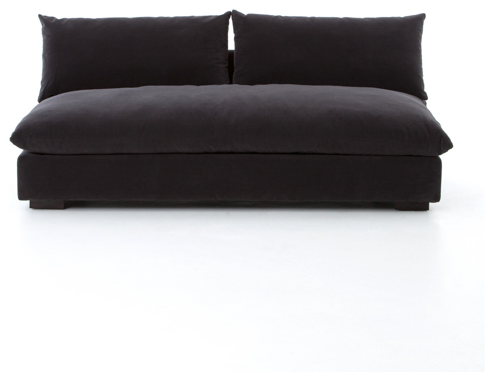 Atelier Grant Armless Sofa  Henry Charcoal   Transitional   Sofas   by The Khazana Home Austin Furniture Store  Houzz