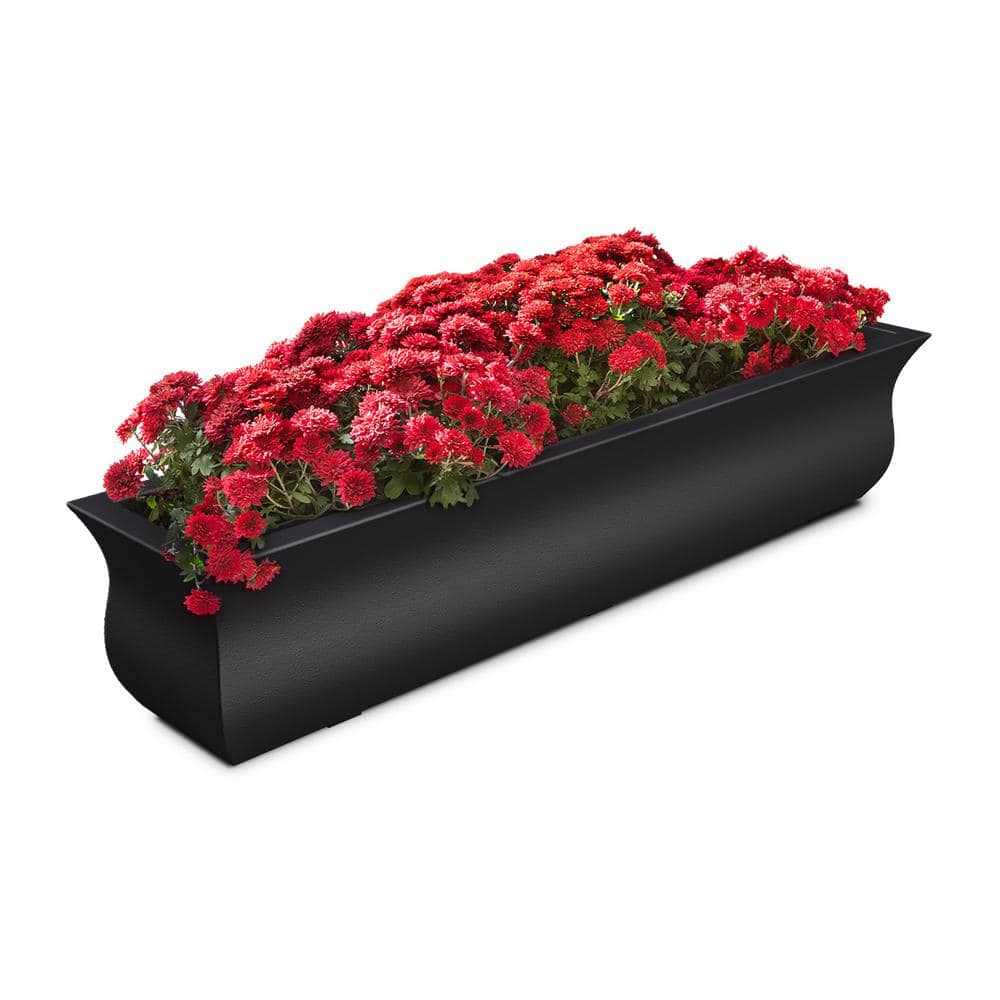 Mayne Valencia 48 in. x 10 in. Black Polyethylene Window Box 5872-B