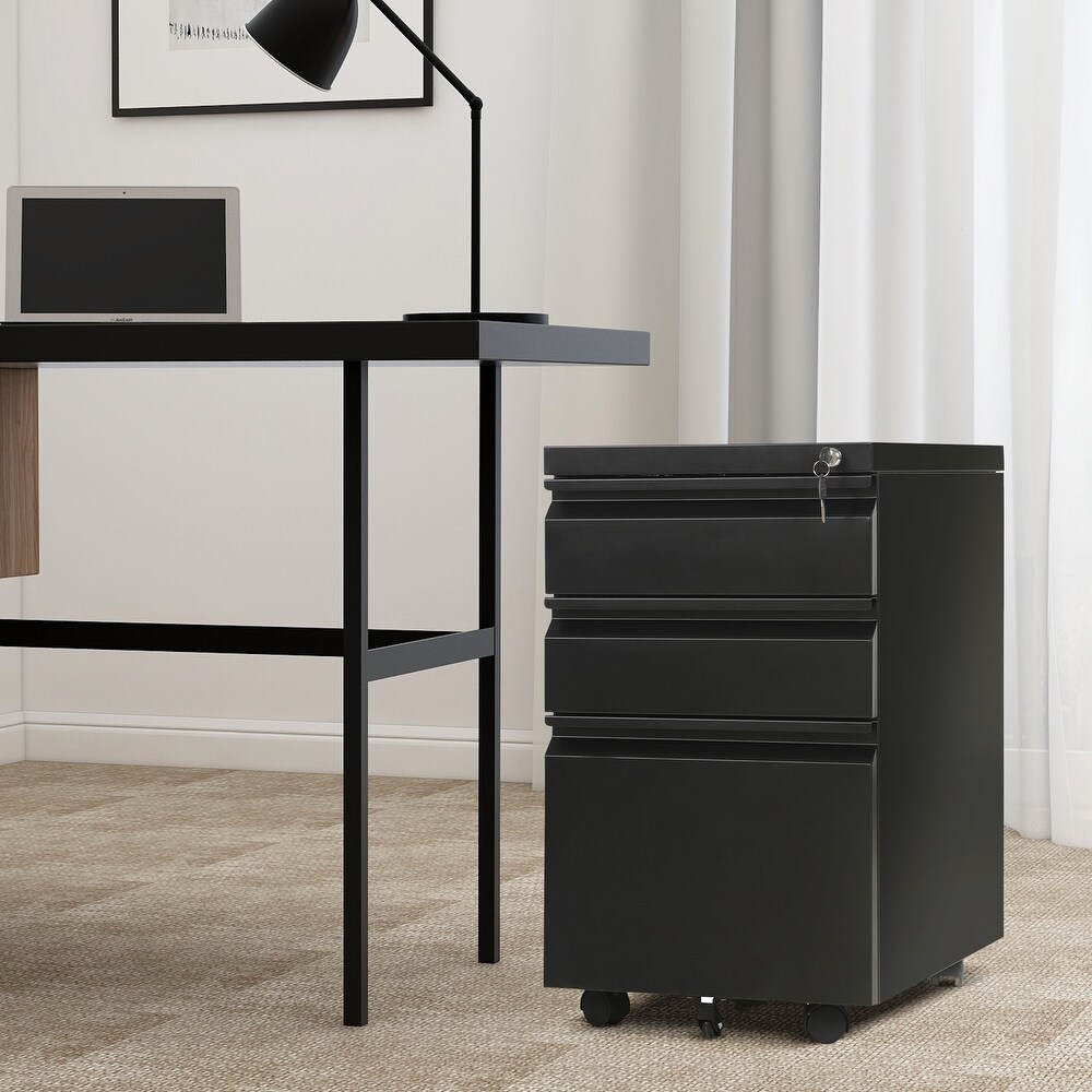 Steel 3 Drawer File Cabinet with Lock