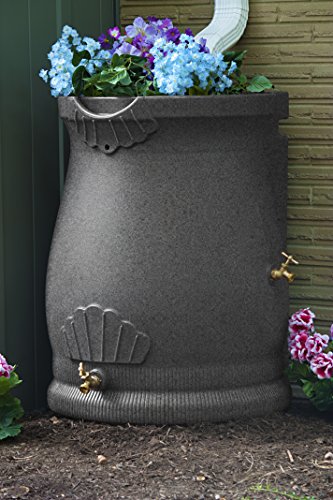 Good Ideas Rain Wizard Urn 50 Gallon Rain Barrel - Dark Granite