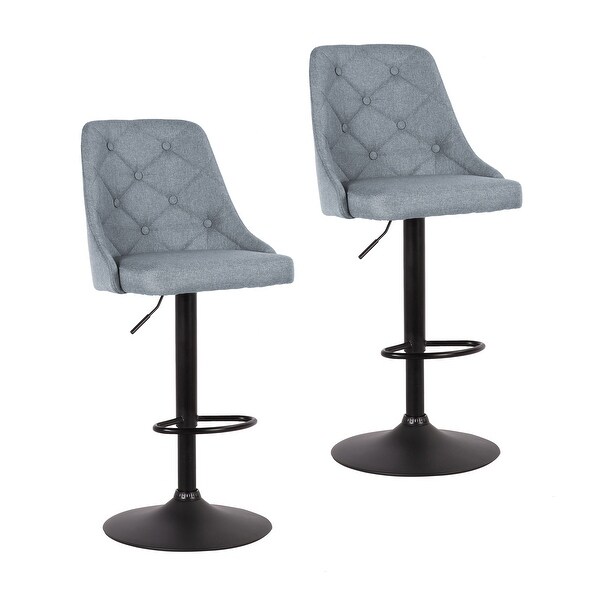 Porthos Home Adelric Swivel Adjustable Height Bar Stools (Set of 2)