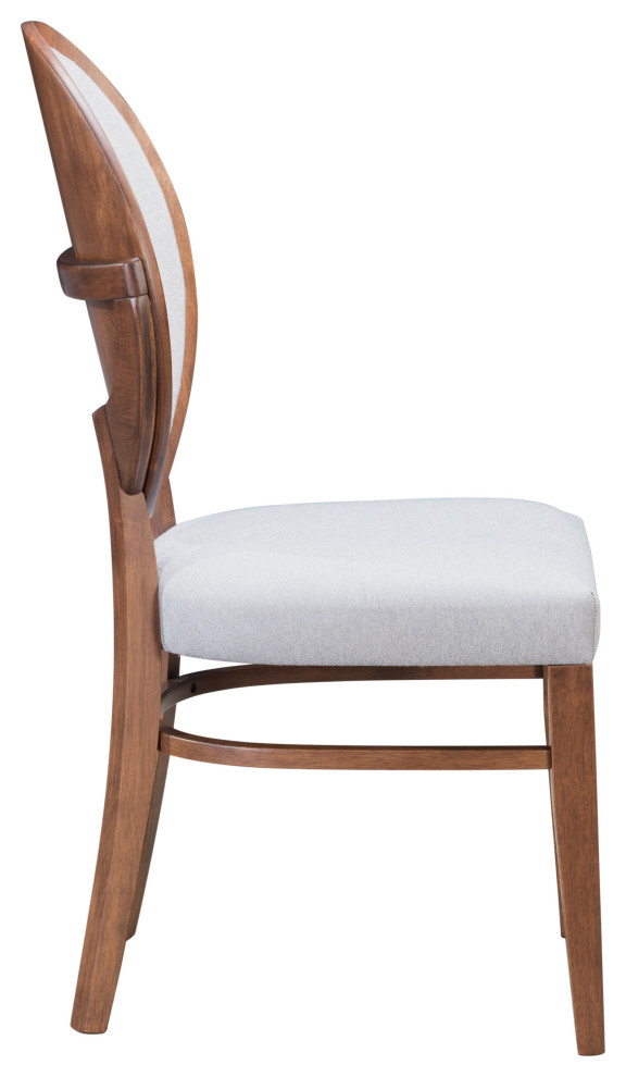 Regents Dining Chair  Set of 2  Walnut and Light Gray   Transitional   Dining Chairs   by HedgeApple  Houzz