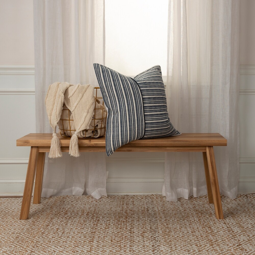 Rizzy Home Woven Stripe Texture Throw Pillow Cover…