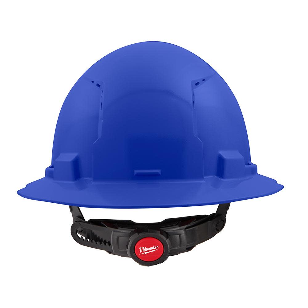 Milwaukee Blue Full Brim Vented Hard Hat with 6pt Ratcheting Suspension Type 1 Class C