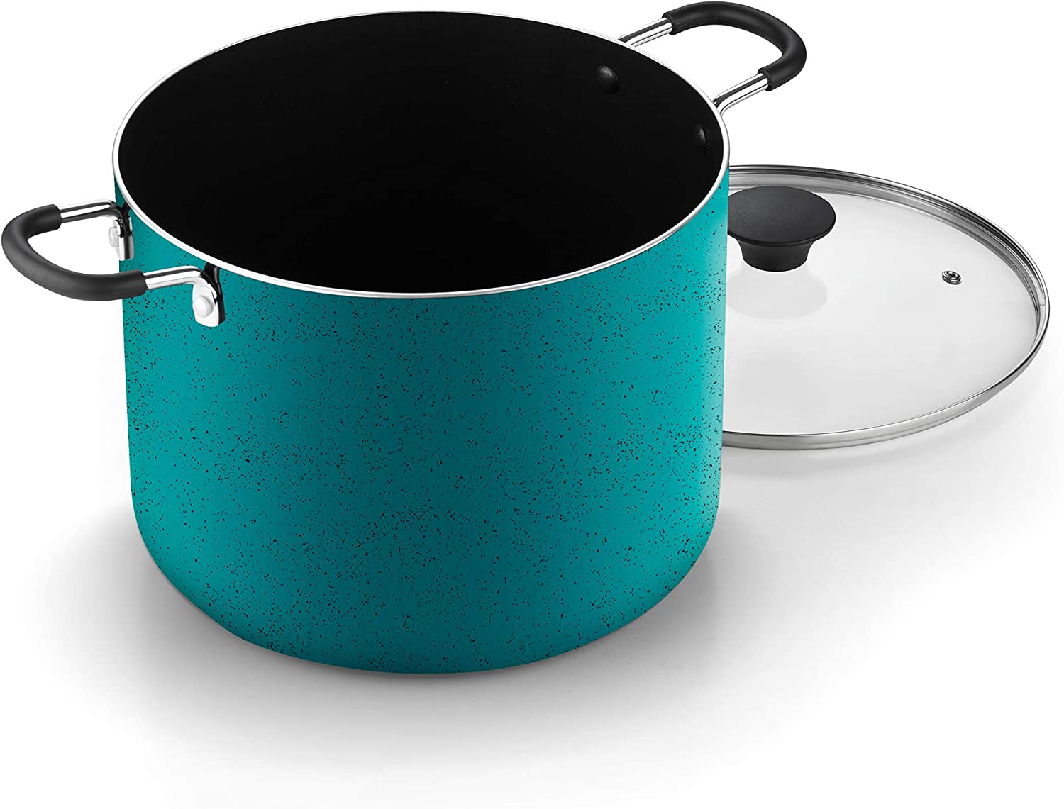 Cook N Home Nonstick Stockpot， 10.5-Qt， Turquoise