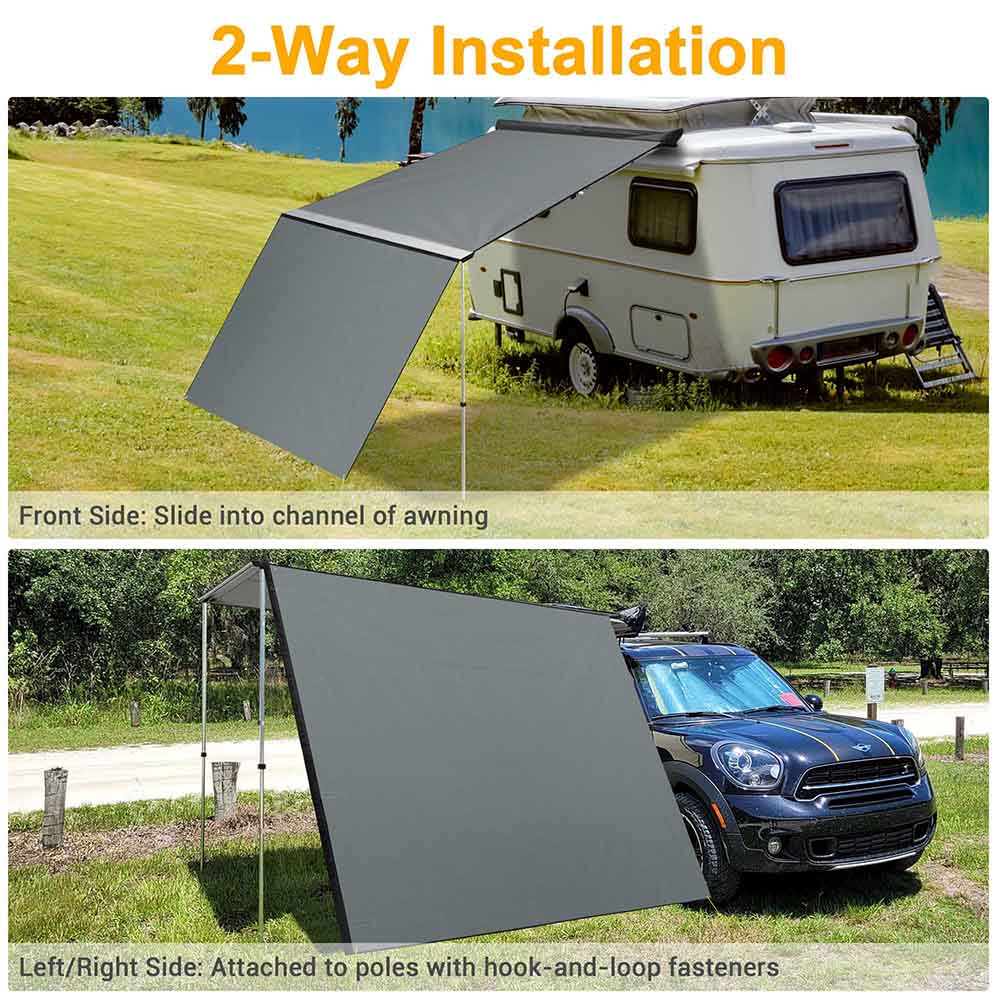 Yescom 6.4'x6.7' Waterproof Car Awning Extension Side Wall