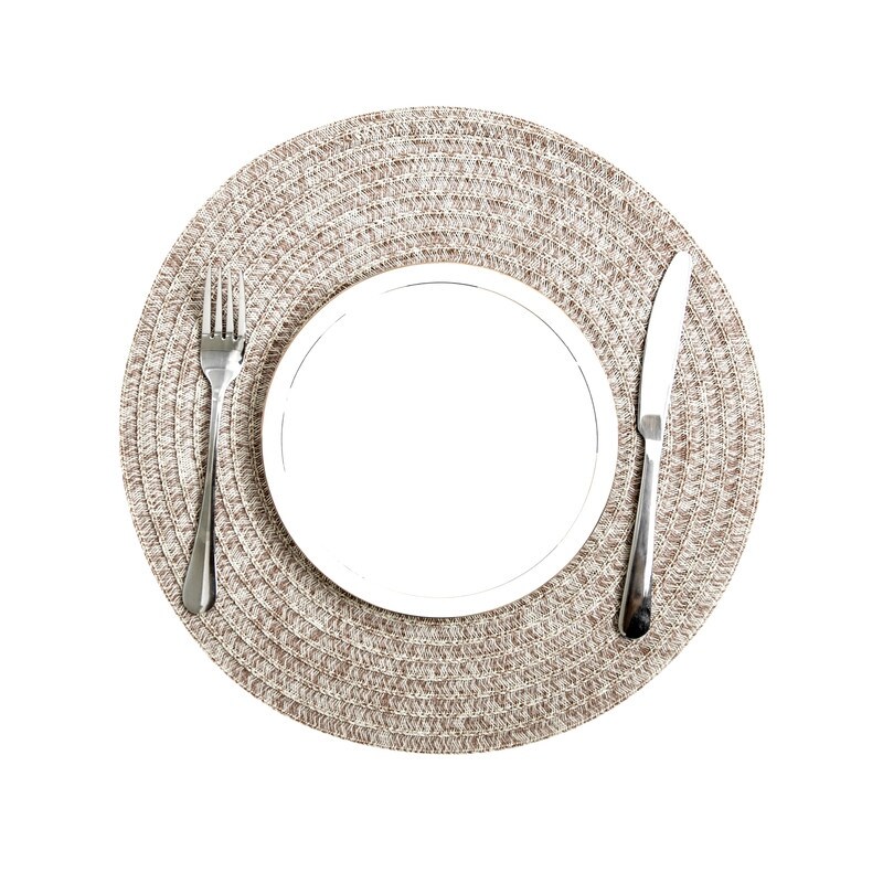 Ray Star Round Woven Vinyl Placemat (Set of 4)  15\