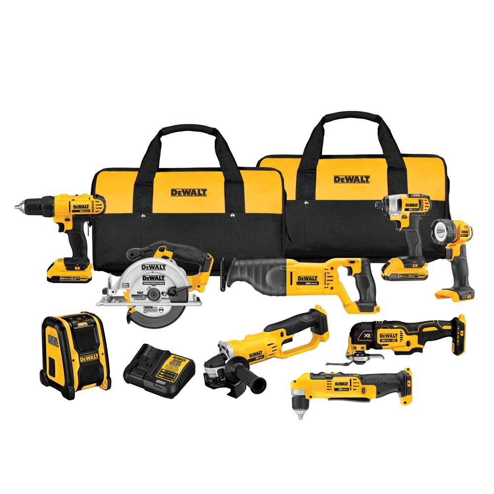 DEWALT 20V Max 9 Tool Combo Kit with Soft Case