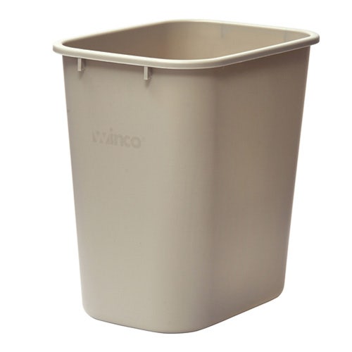 Value Series 28 Quart Waste Basket， Beige