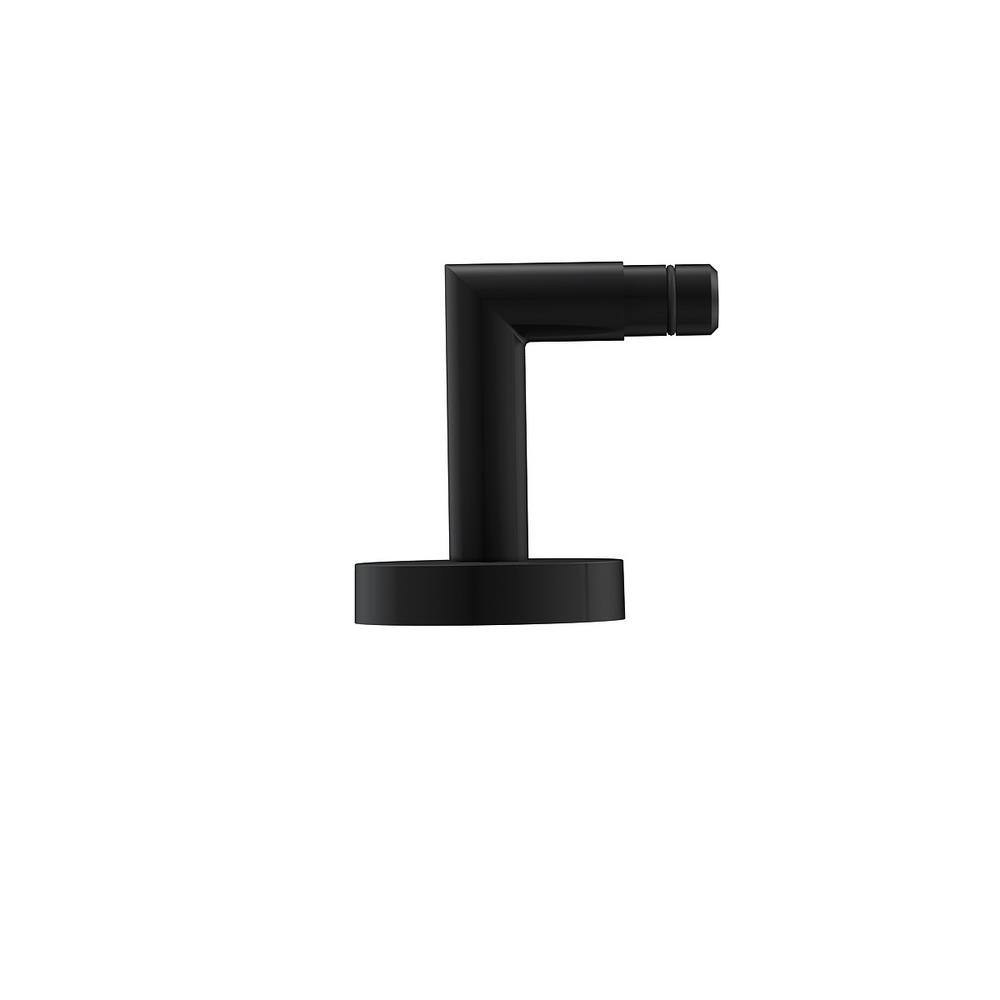 PRIVATE BRAND UNBRANDED Cartway Modern Wall Mounted Bathroom Robe Hook in Matte Black Finish 2550MB-RH