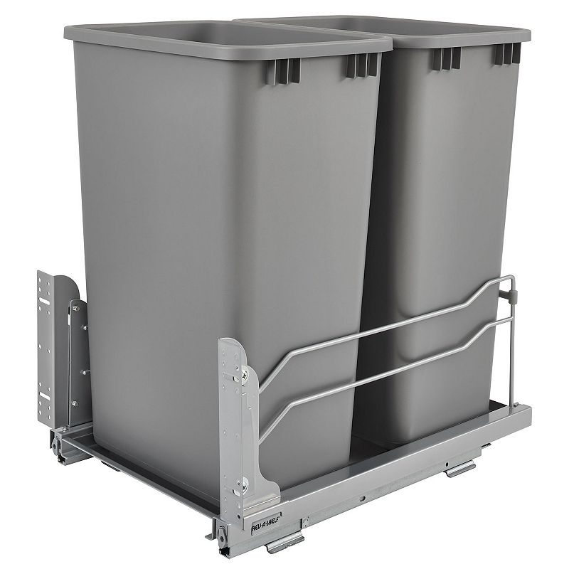 Rev-a-shelf Double Pull Out Trash Can 50 Qt With Soft-close， 53wc-2150scdm-217