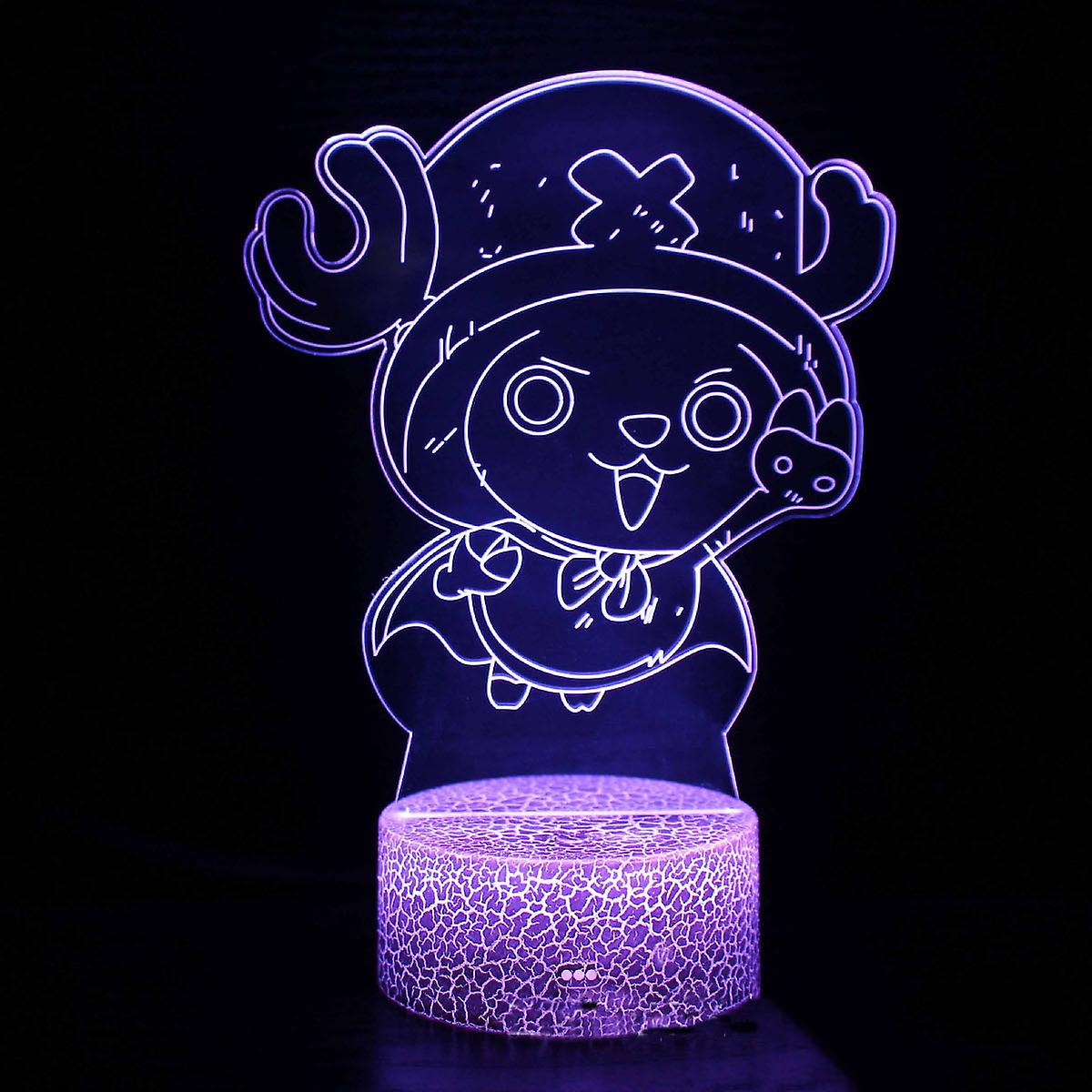 Chopper One Piece Illusion Lamp 3d Night Light With 16 Color Change Remote Control，room Dcor