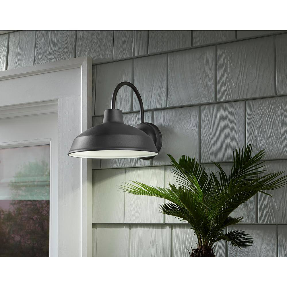 Hampton Bay Bronze Outdoor LED Barn Light Wall Lantern Sconce IZH1691L-2