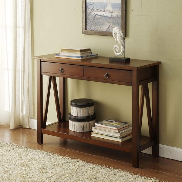 Copper Grove Newborough Antique Tobacco Console Table