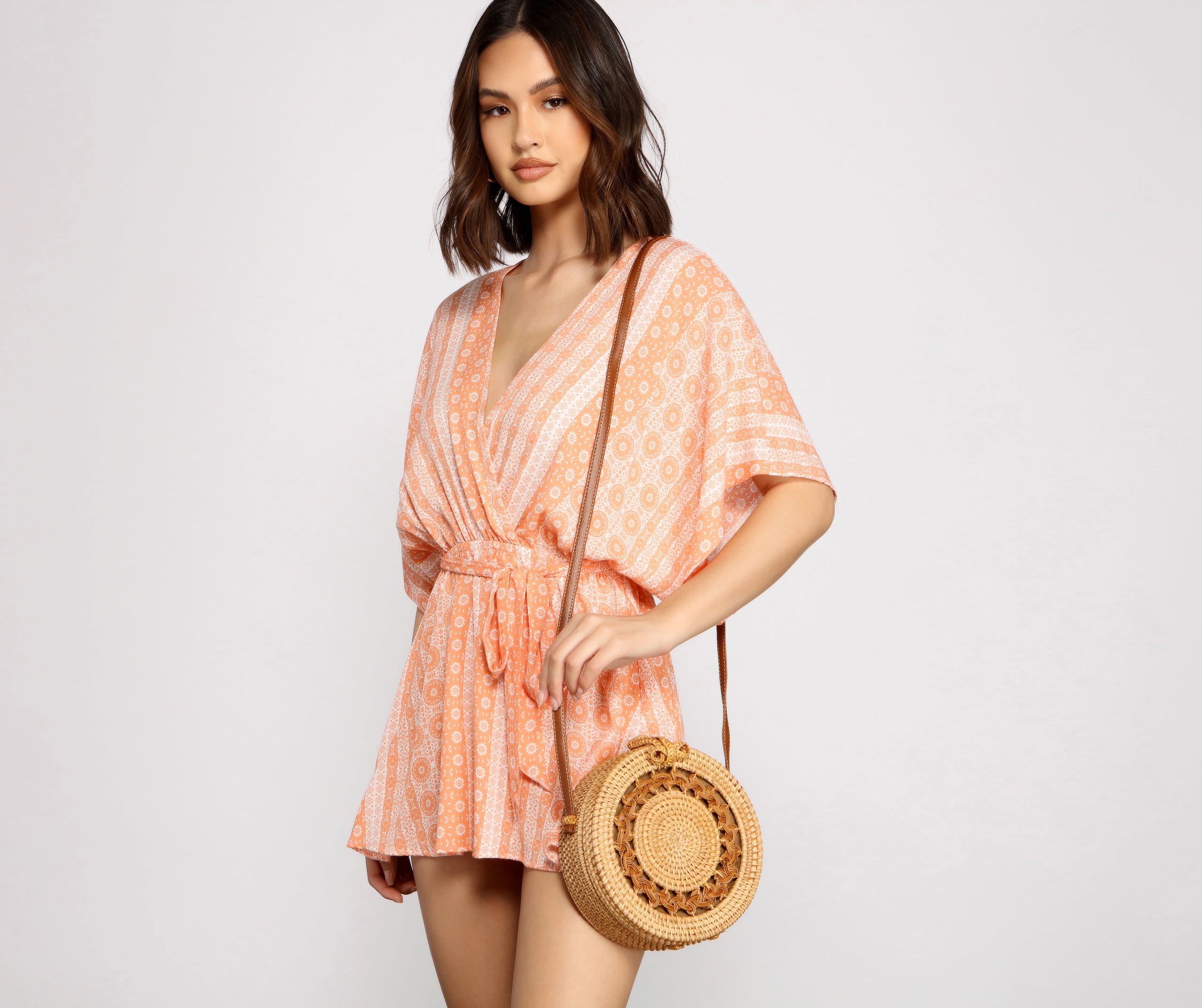 Bohemian Stunner Circular Straw Bag