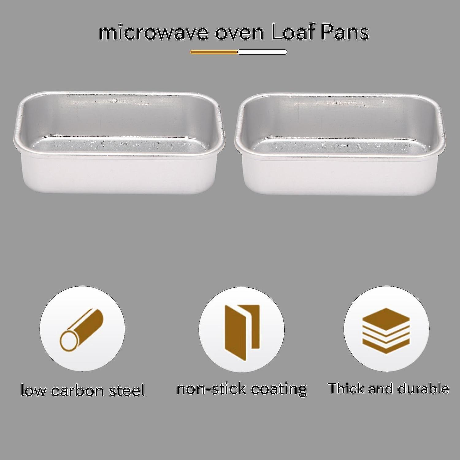 4pcs Aluminum Alloy Loaf Tin Rectangular Non-stick Bread Mould Bread Loaf Pans Baking Tools Kitchen