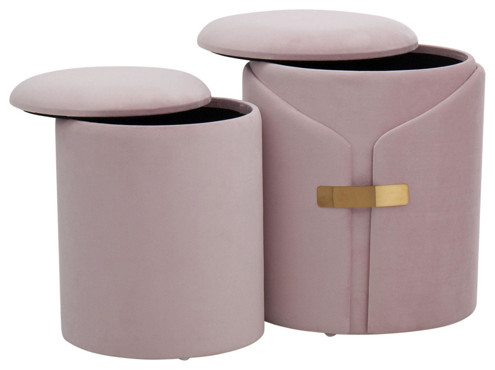 Dahlia Ottoman Set   Contemporary   Footstools And Ottomans   by LumiSource  Houzz