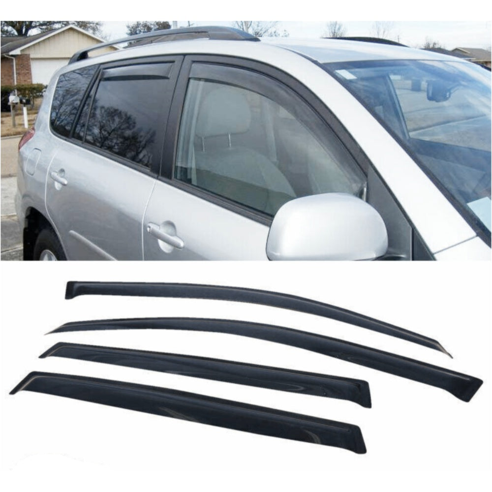 For 2006-2012 Rav4 Window Visor Vent Sun Rain Deflector Guard 4Pcs Set