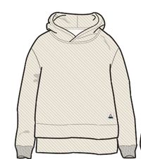 Clove Organic Cotton Textured Hoodie - Birch