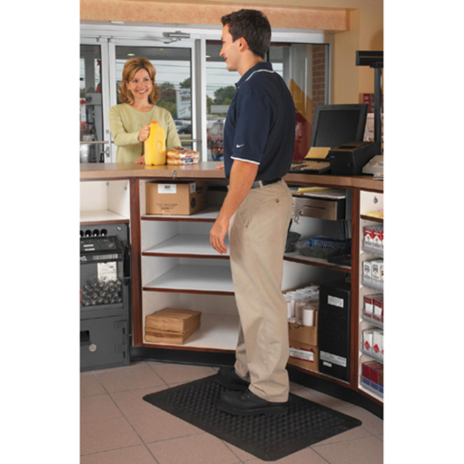 Flex Step Rubber Anti-Fatigue Mats by Genuine Joe GJO02146