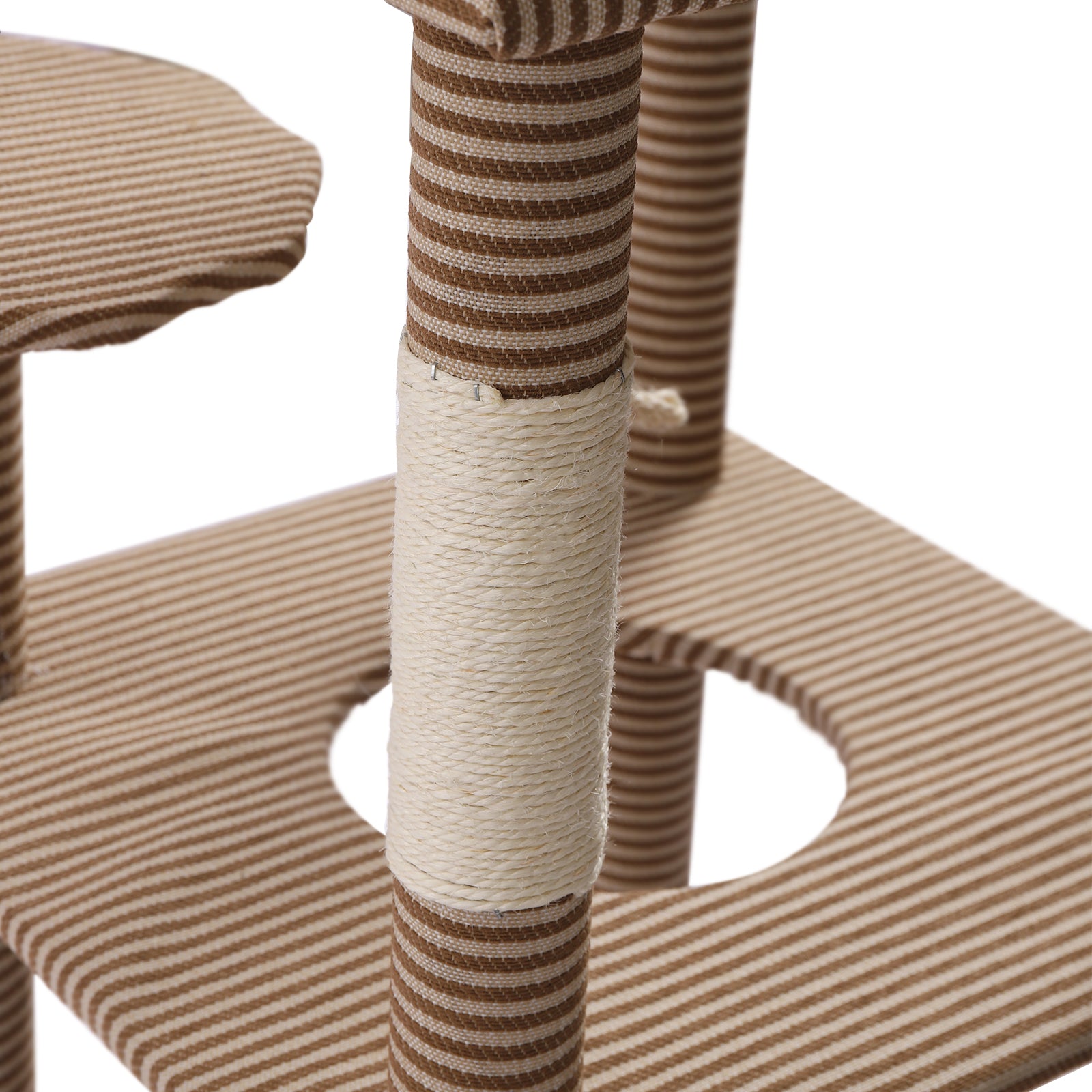 Loyalheartdy Floor to Ceiling Cat Tree， 5.5Ft Tall Cat Climbing Tree Cat Tower Kitty Play House w/Scratching Posts Condo Perches