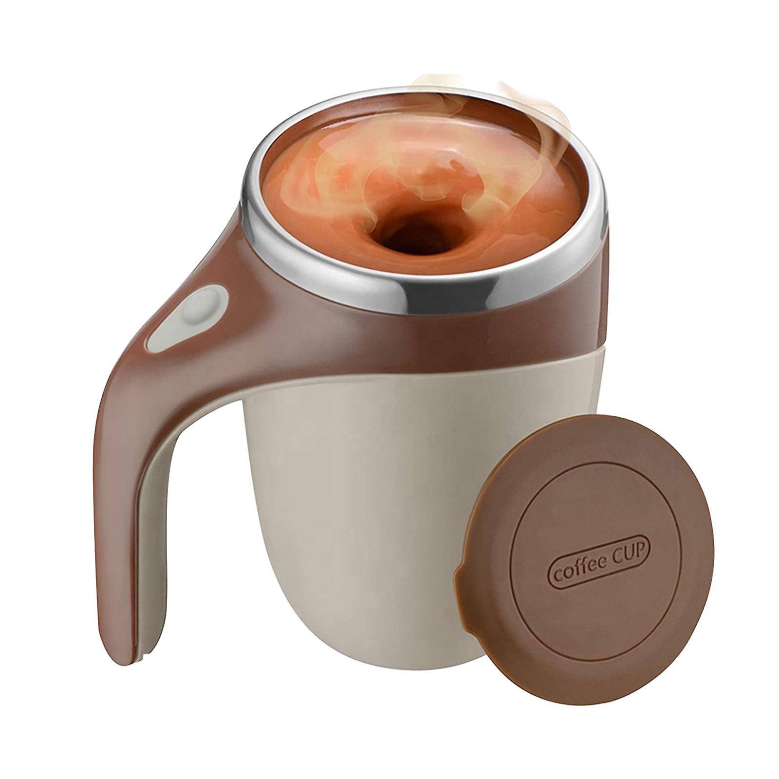 Coffee 380ml Self Stirring Mug With Lid Automatic Magnetic Stirring Coffee Cup Electric Stainless Steel Self Mixing Coffee Cup For Coffee Milk Cocoa H