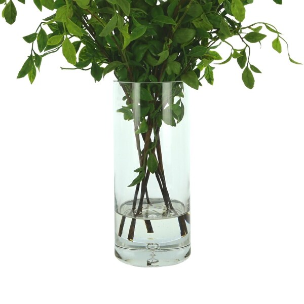 Organic Modern Nandina Arranged in Glass Vase