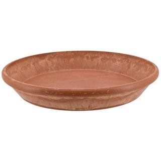 Arcadia Garden Products Single Slip 10 in. Dia Terra Cotta Marble PSW Saucer AP25TCM