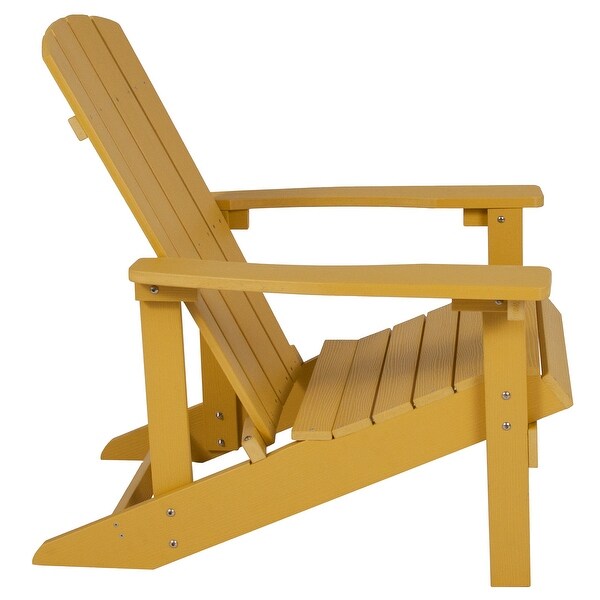 Allweather Poly Resin Wood Outdoor Adirondack Chair (Set of 4)