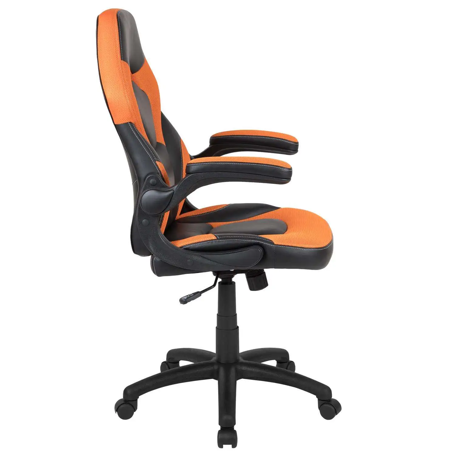 X10 Orange Leather/Mesh Office Chair