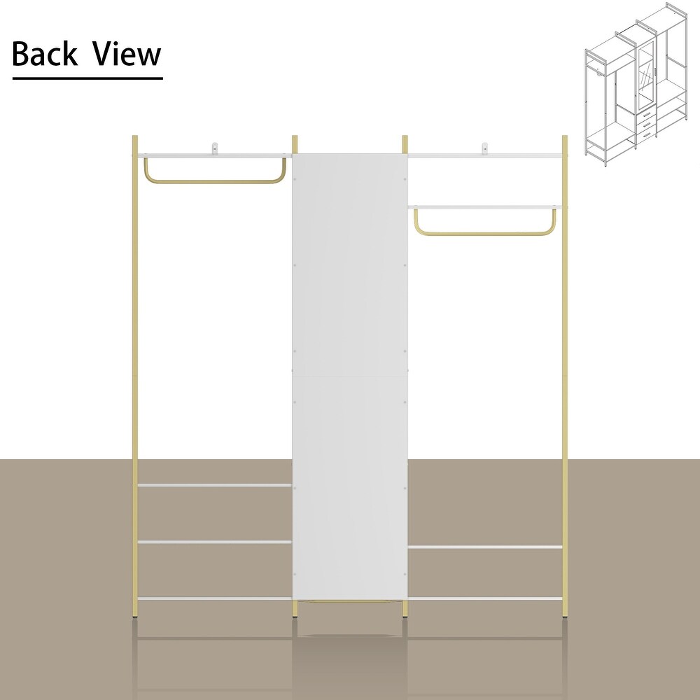 Practical Storage Solution Large Closet Cabinet White Armoire Wardrobe