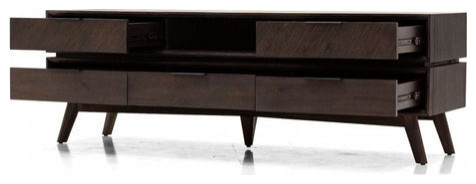 Andris Mid Century Acacia TV Stand   Midcentury   Entertainment Centers And Tv Stands   by Rustic Home Furniture Deco  Houzz