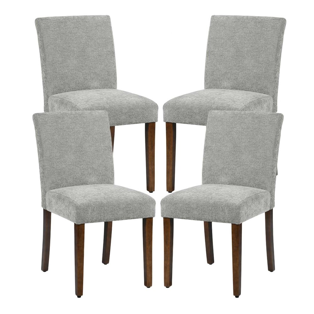 HomyLin Modern Upholstered Parson Dining Chair With Solid Wood Legs Set of 4