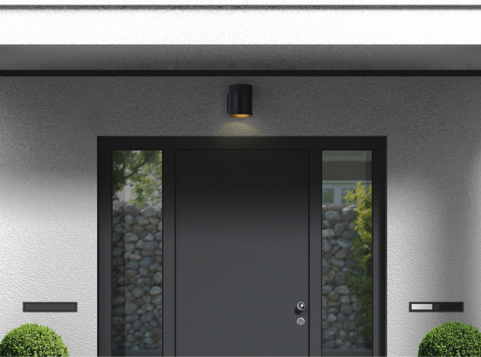 Maxim 26101/PHC Outpost 7 quotTall Outdoor Wall Sconce   12 Watt   Modern   Outdoor Wall Lights And Sconces   by Buildcom  Houzz