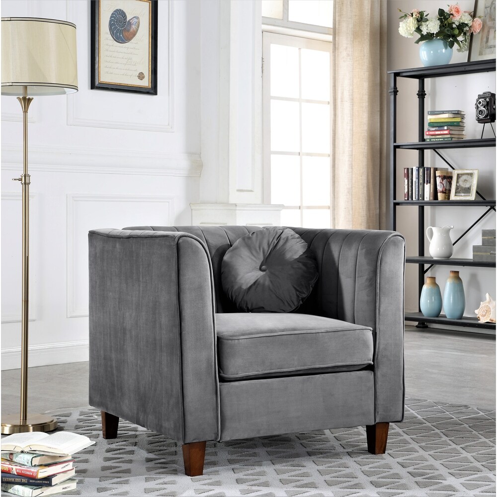 Lowery Kitts Velvet Classic Chesterfield Living Room Set