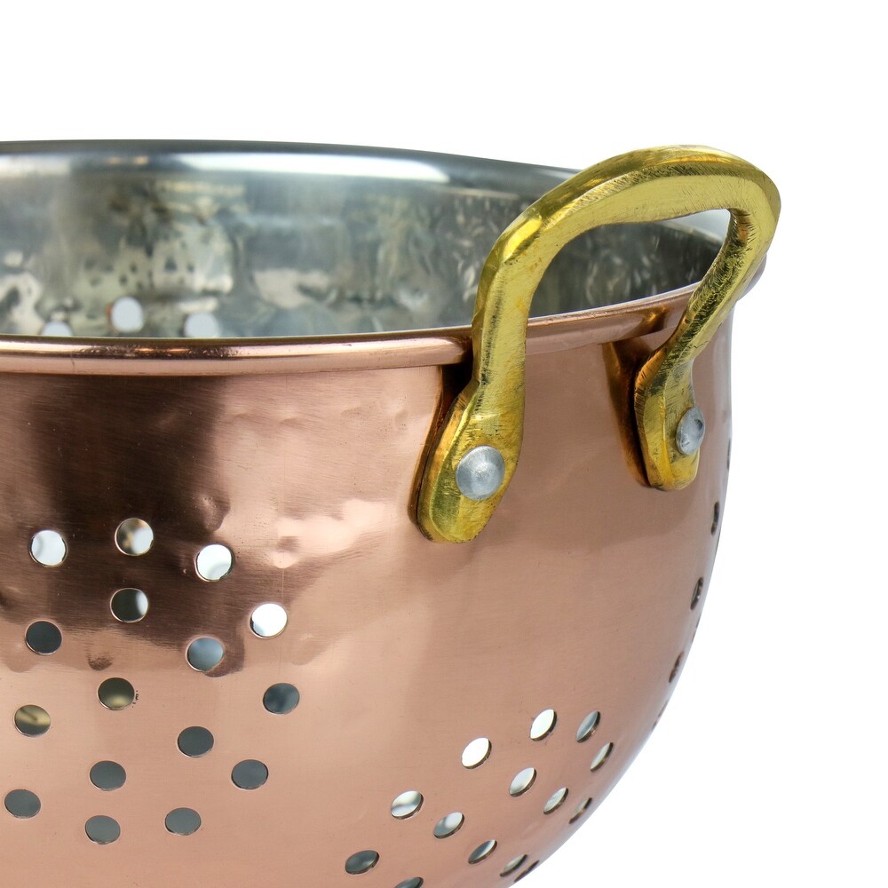 Small 0.8 Quart Stainless Steel Colander in Bronze