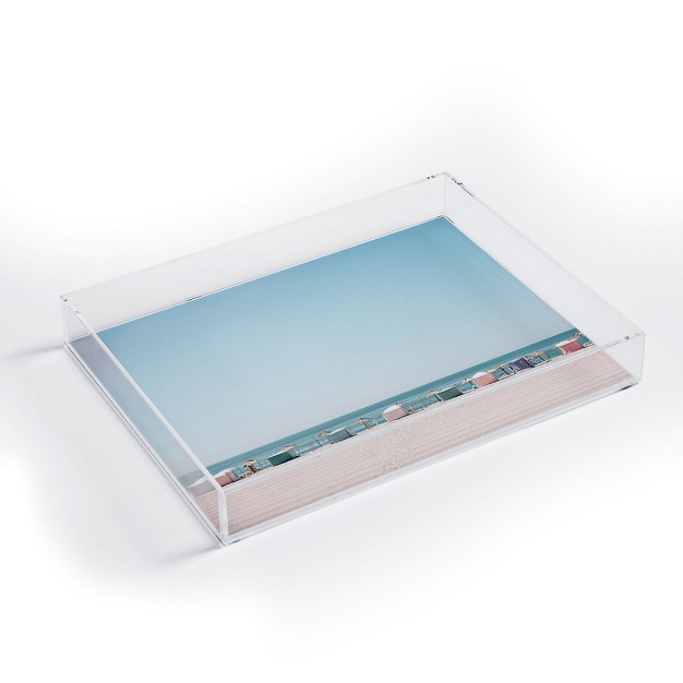 Hello Twiggs Beach Huts Acrylic Tray Deny Designs