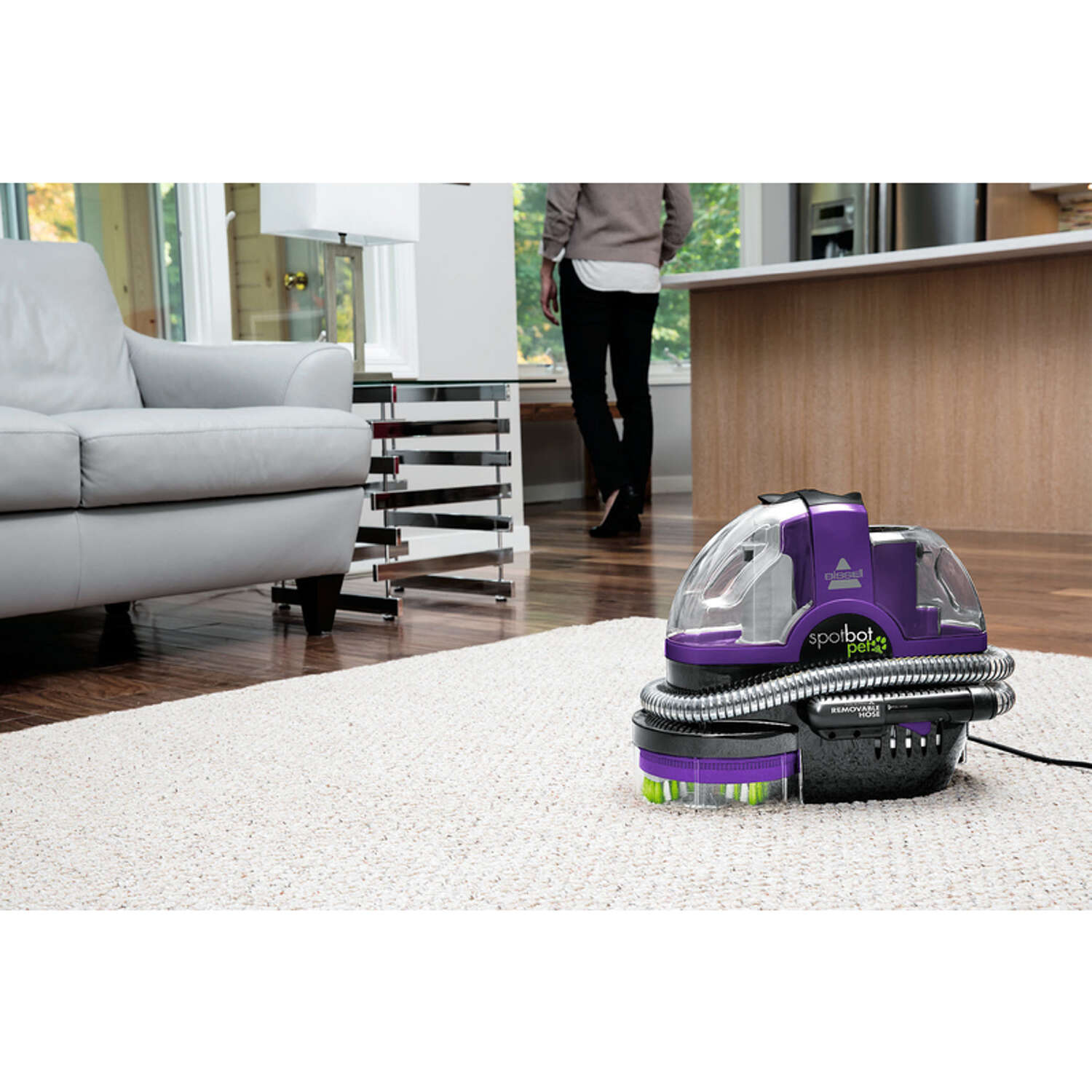 Bissell SpotBot Pet Bagless Carpet Cleaner 3 amps Standard Purple