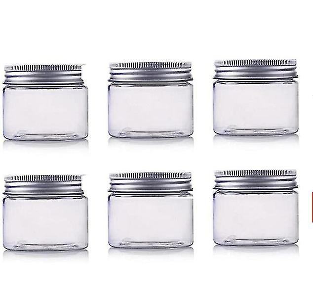 150g Pet Plastic Transparent Empty Cosmetic Container Box With Aluminum Lid， Kitchen Seasoning Jar， Candy Jar