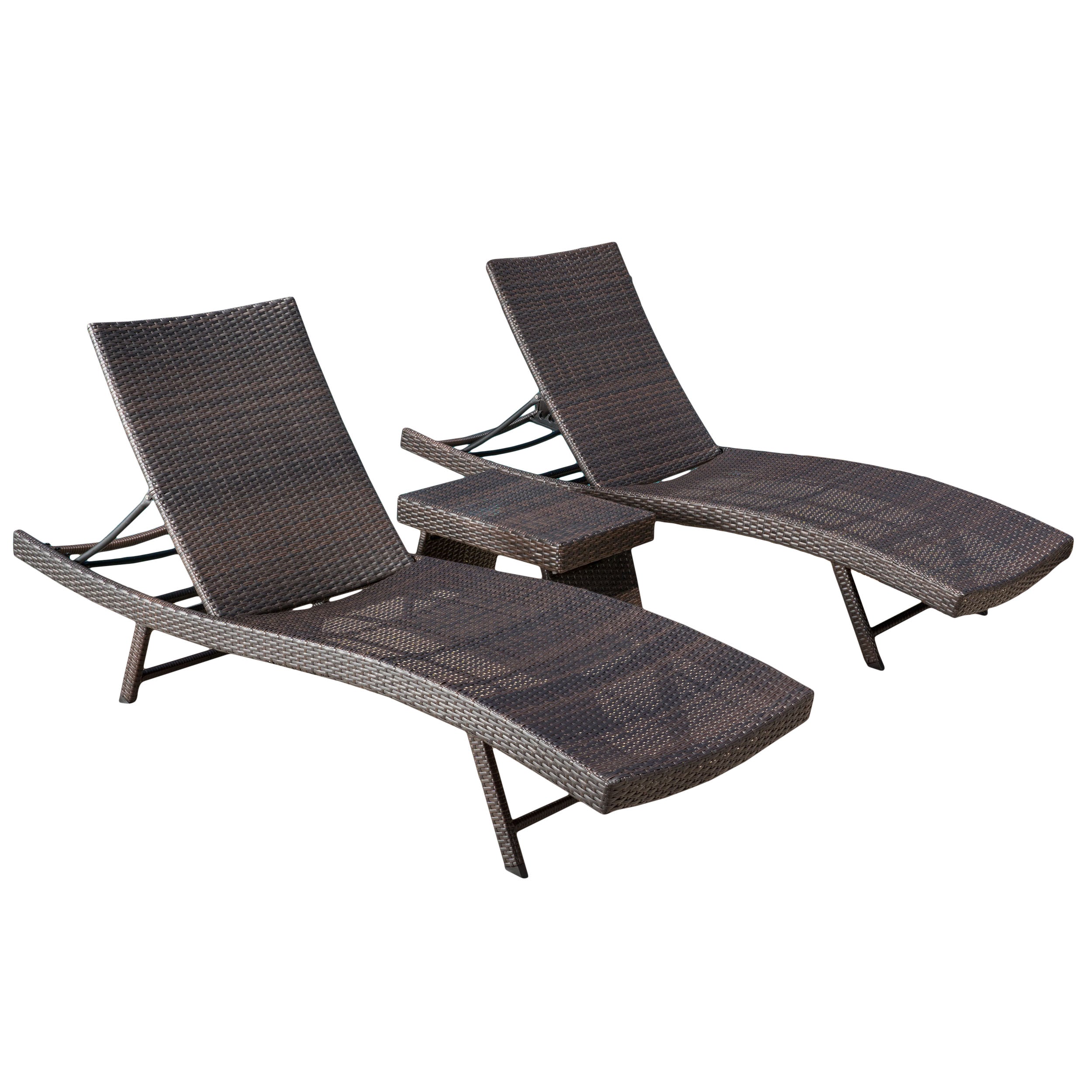 Eliana 3pc Wicker Chaise Lounge Set